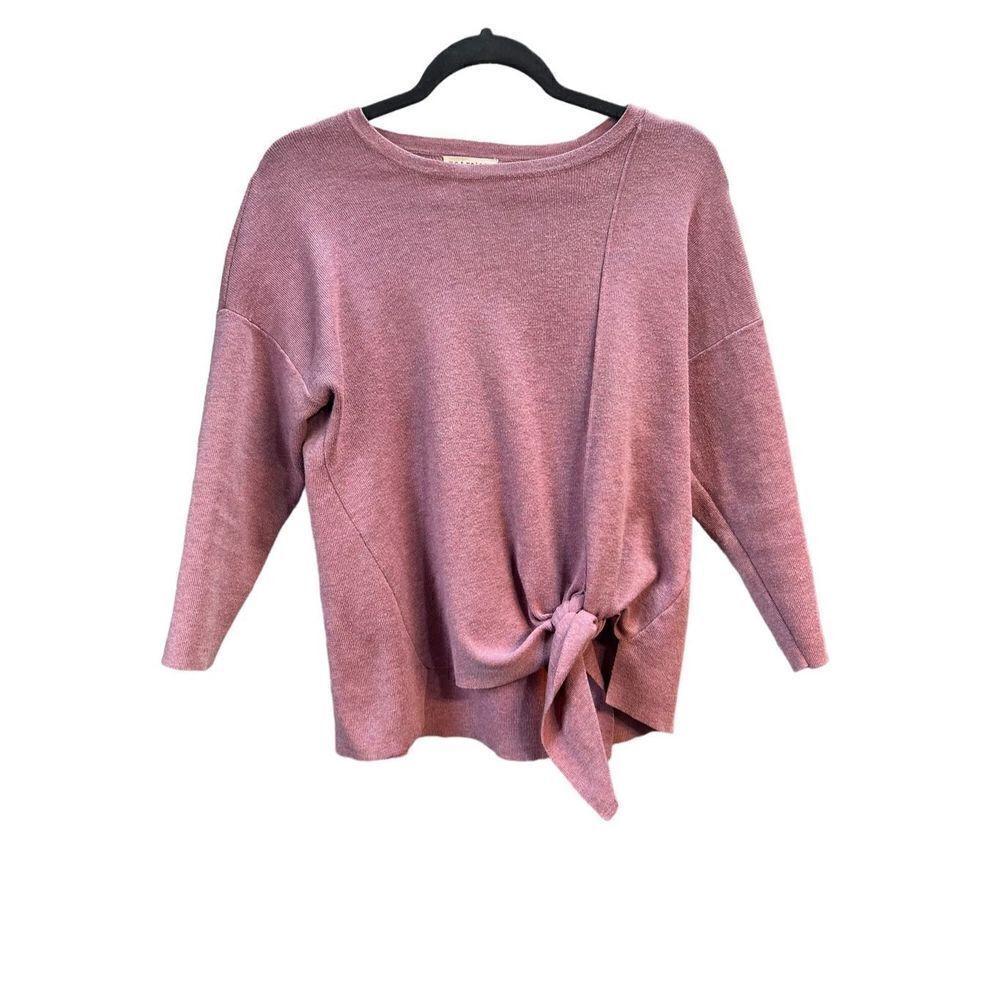 Retrology Women's Pink Pullover Knot Front Sweater Size Medium